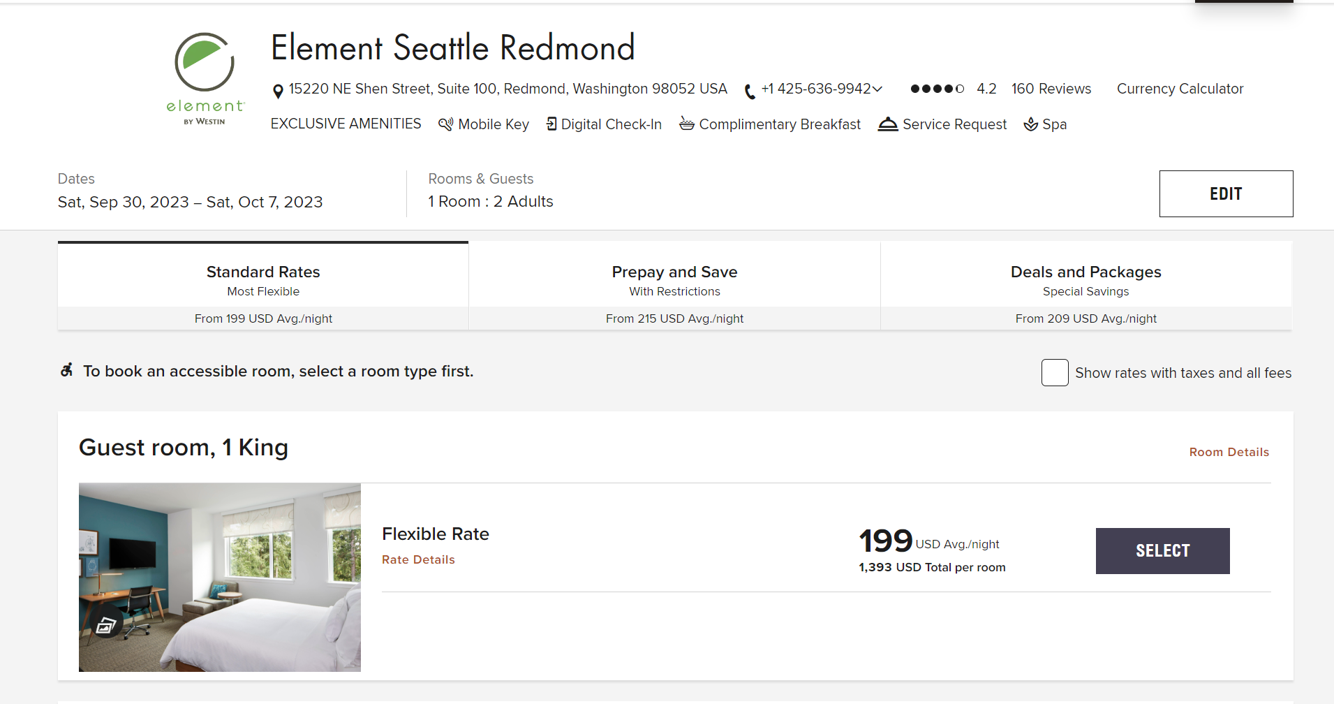Screenshot of Element rooms