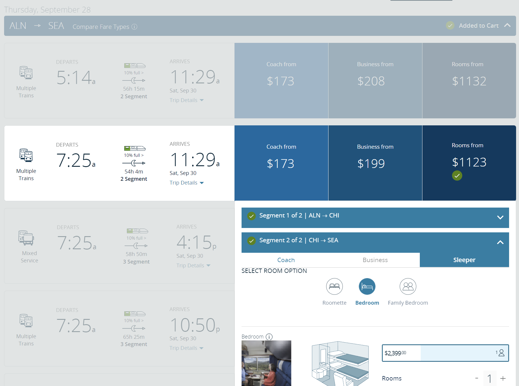 Train from St. Louis to Seattle